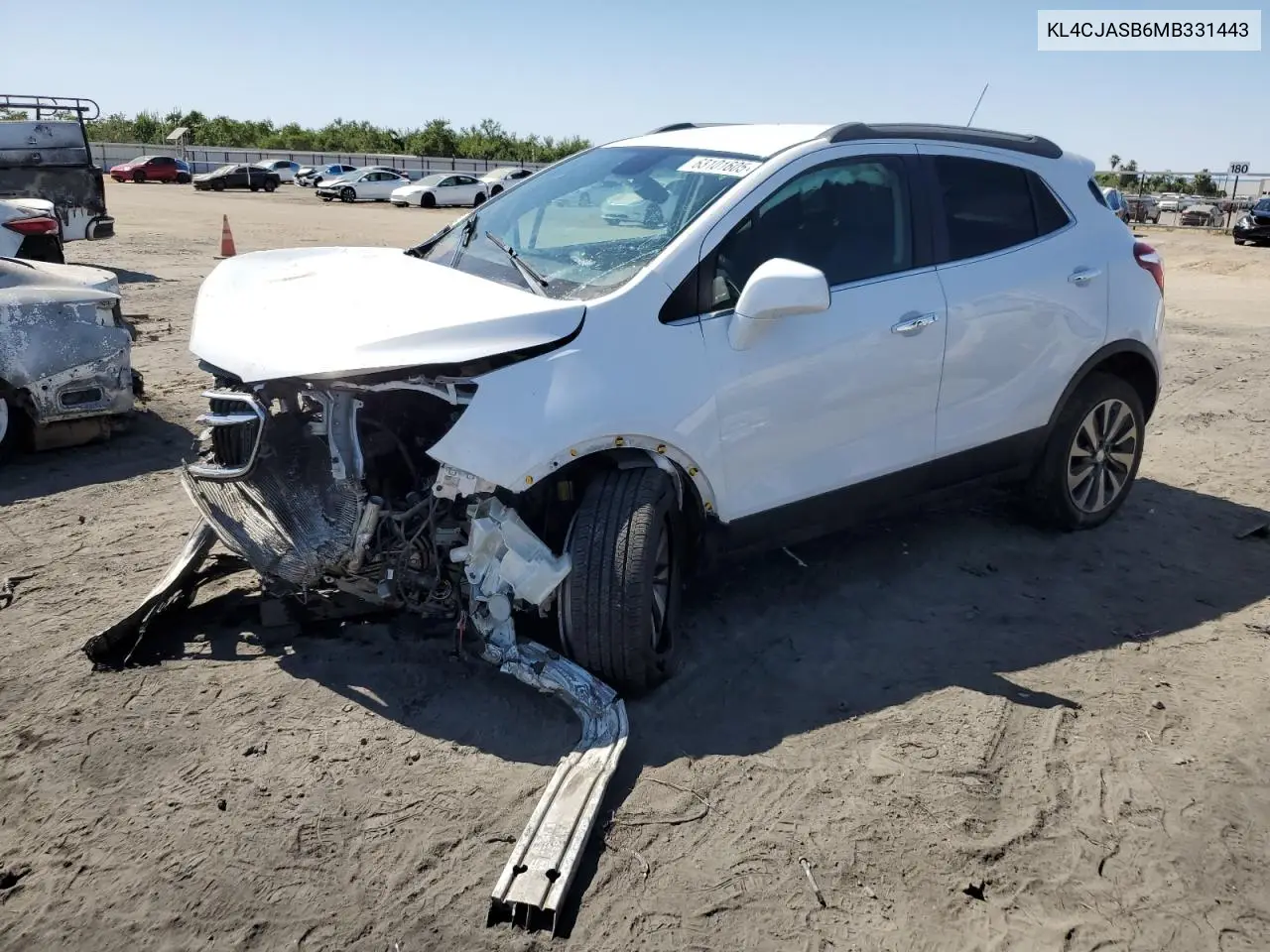 2021 Buick Encore Preferred VIN: KL4CJASB6MB331443 Lot: 63101605
