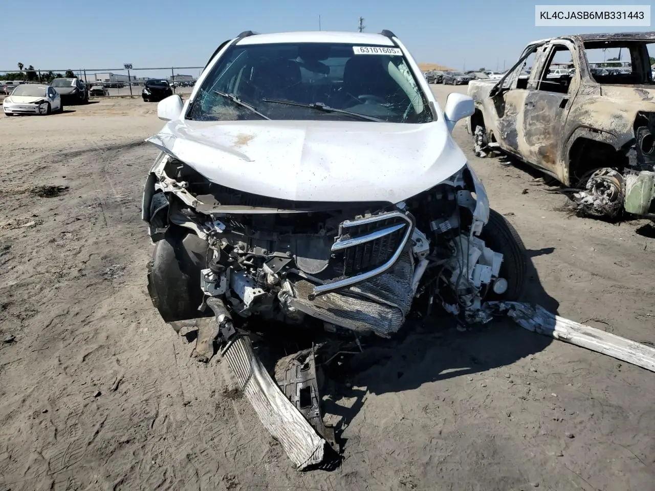 2021 Buick Encore Preferred VIN: KL4CJASB6MB331443 Lot: 63101605
