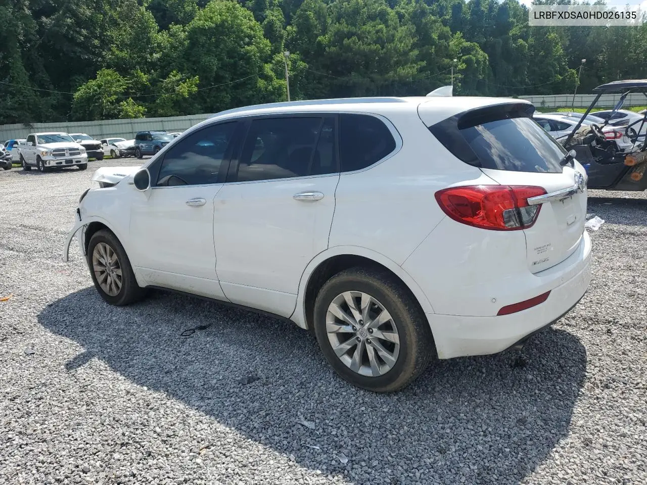 2017 Buick Envision Essence VIN: LRBFXDSA0HD026135 Lot: 62537255