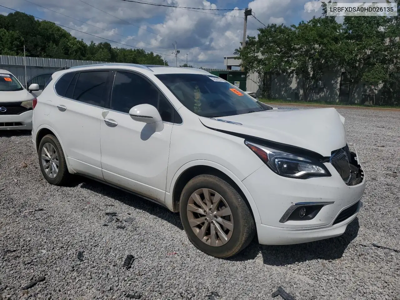 2017 Buick Envision Essence VIN: LRBFXDSA0HD026135 Lot: 62537255