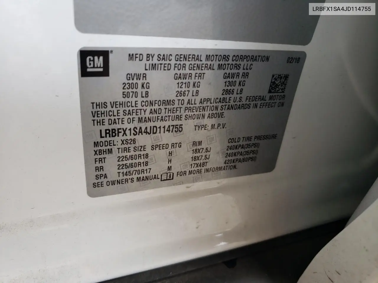 2018 Buick Envision Essence VIN: LRBFX1SA4JD114755 Lot: 56096885