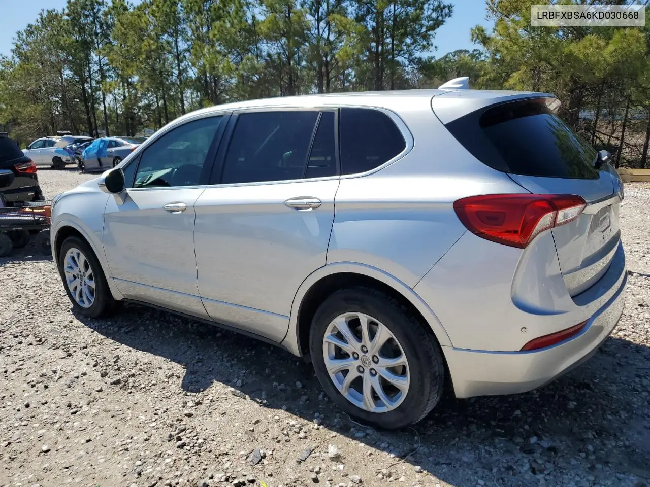 2019 Buick Envision Preferred VIN: LRBFXBSA6KD030668 Lot: 46300155