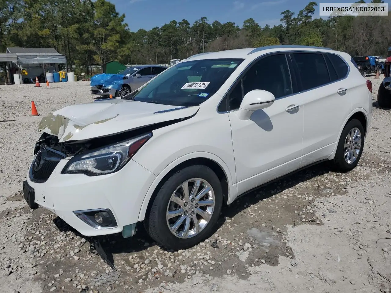 2019 Buick Envision Essence VIN: LRBFXCSA1KD022063 Lot: 49072125