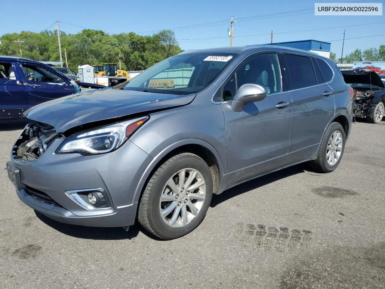 2019 Buick Envision Essence VIN: LRBFX2SA0KD022596 Lot: 55992155