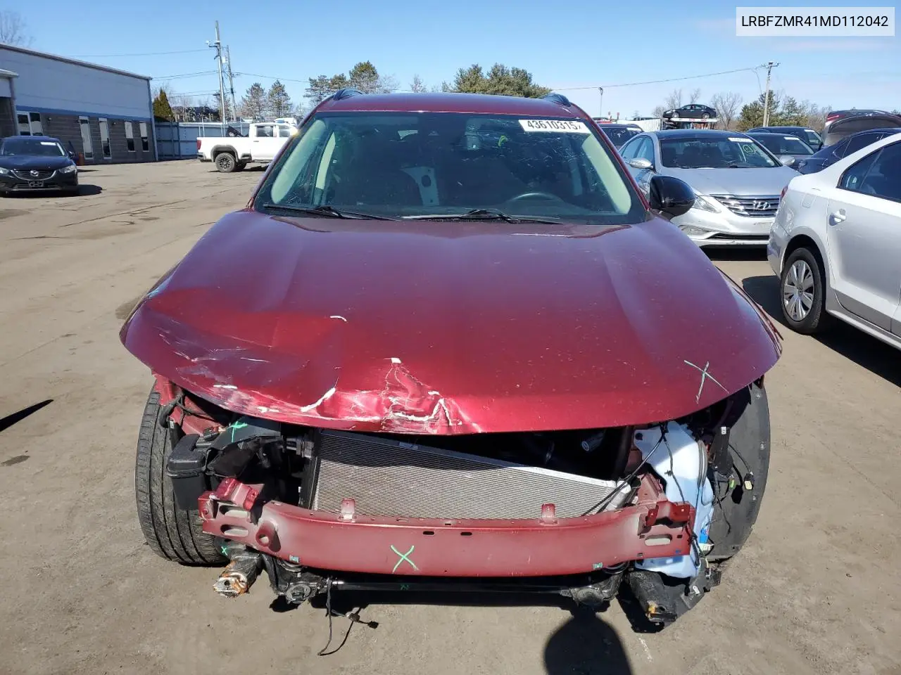 2021 Buick Envision Preferred VIN: LRBFZMR41MD112042 Lot: 43610315
