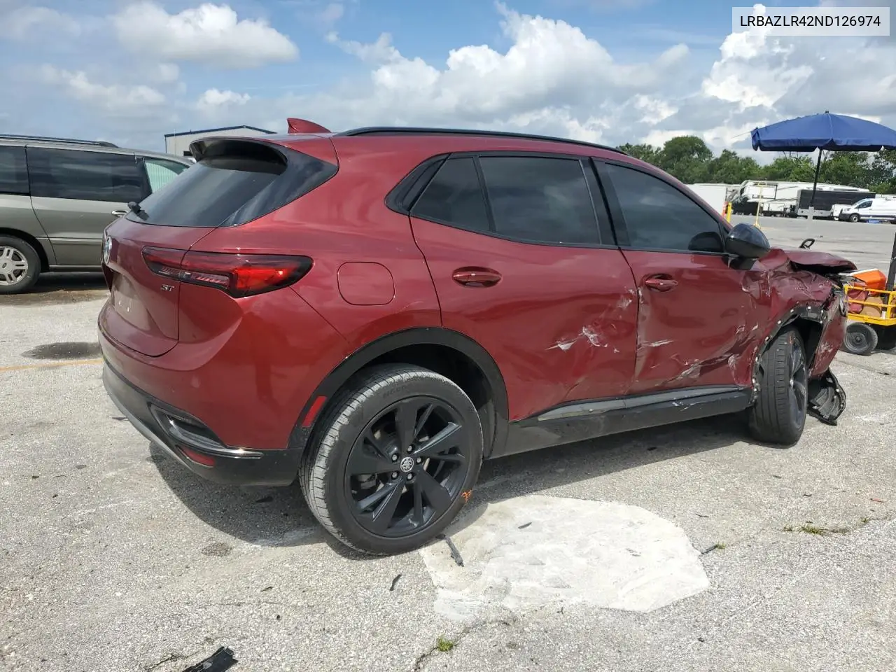 2022 Buick Envision Preferred VIN: LRBAZLR42ND126974 Lot: 62679225