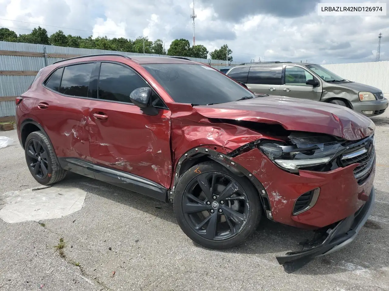 2022 Buick Envision Preferred VIN: LRBAZLR42ND126974 Lot: 62679225