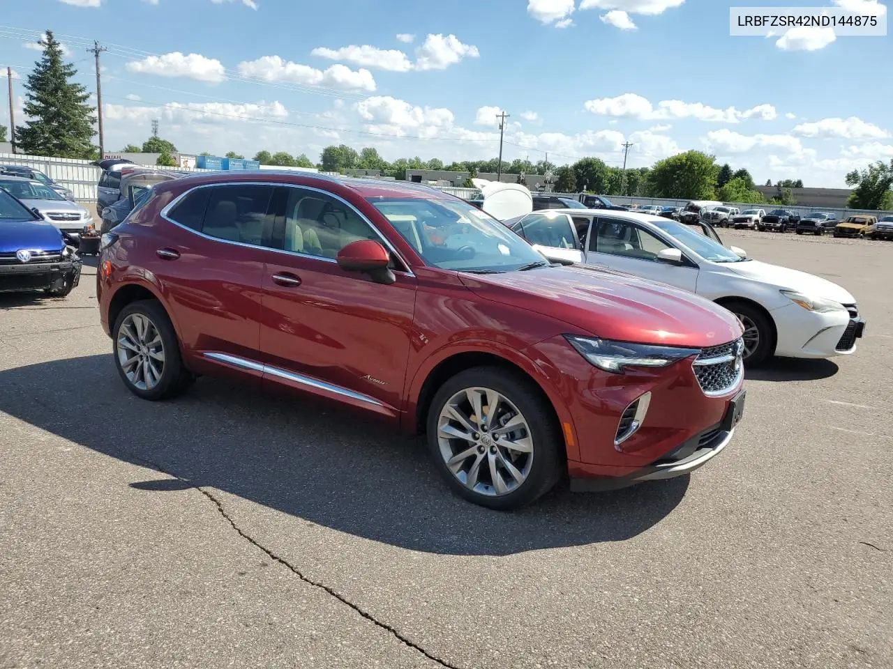 2022 Buick Envision Avenir VIN: LRBFZSR42ND144875 Lot: 63025215