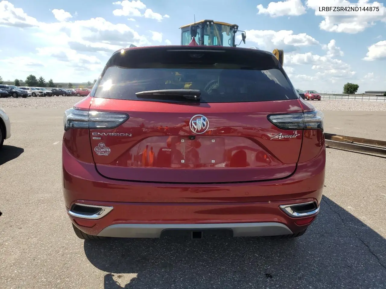 2022 Buick Envision Avenir VIN: LRBFZSR42ND144875 Lot: 63025215