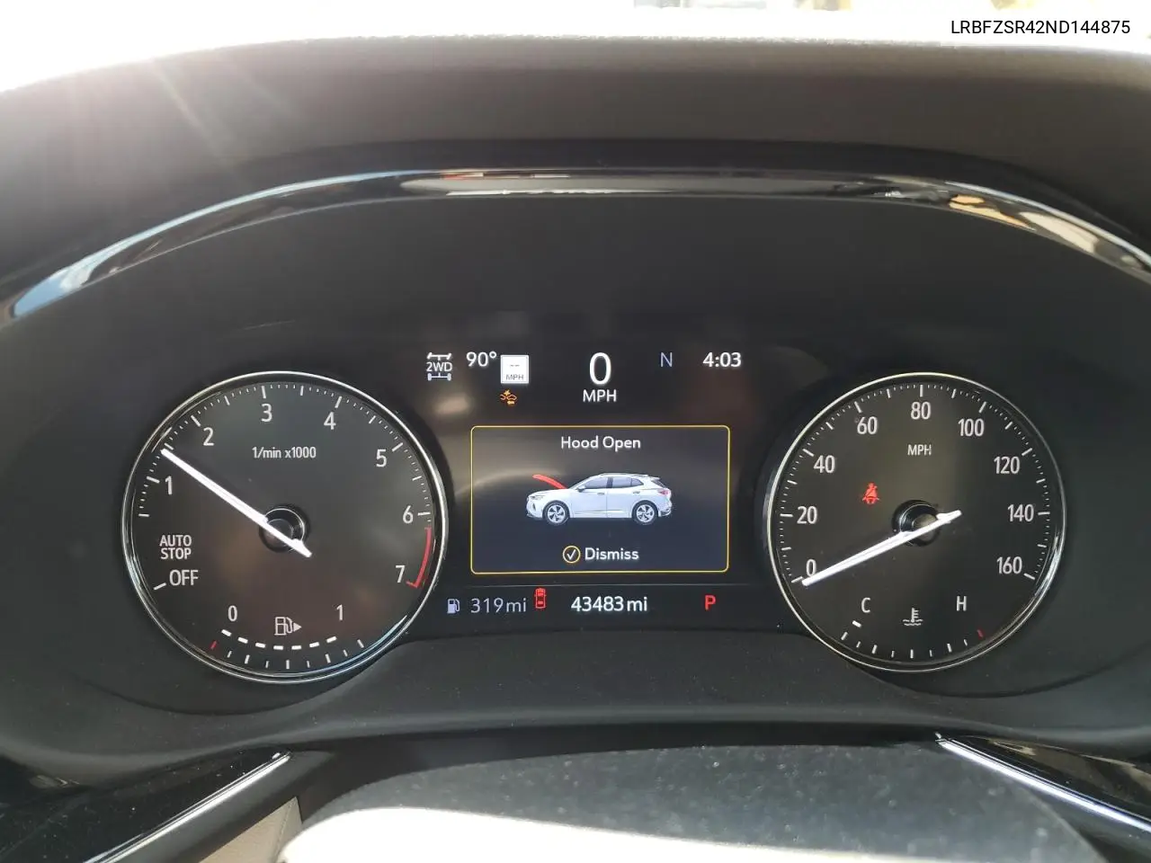 2022 Buick Envision Avenir VIN: LRBFZSR42ND144875 Lot: 63025215
