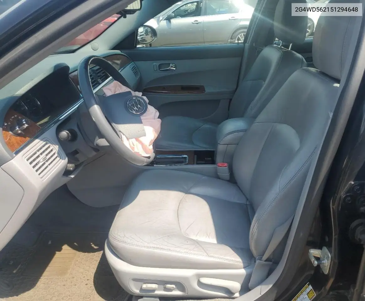 2005 Buick Lacrosse Cxl VIN: 2G4WD562151294648 Lot: 60861995