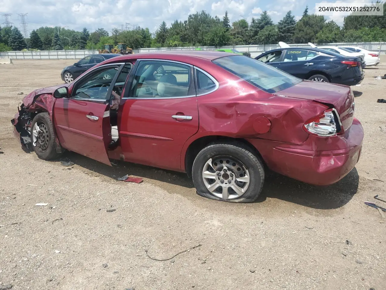 2005 Buick Lacrosse Cx VIN: 2G4WC532X51252776 Lot: 61370515