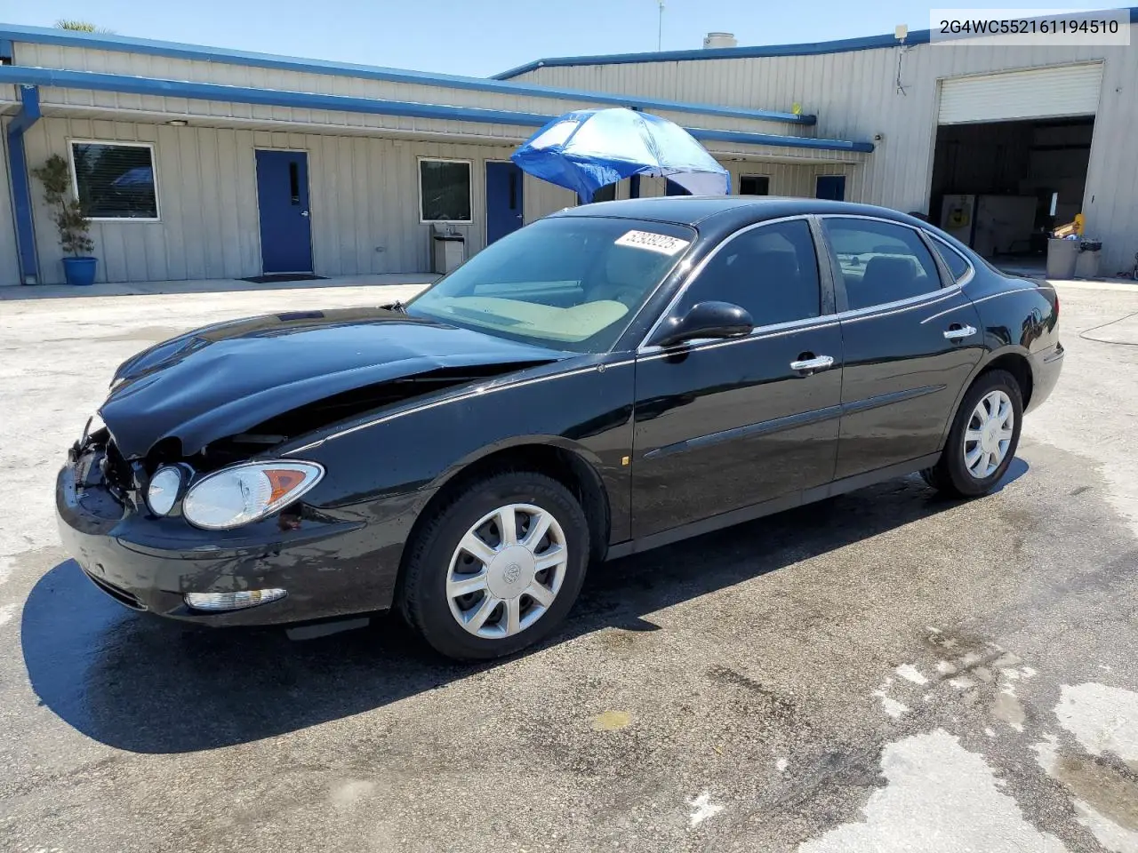 2006 Buick Lacrosse Cx VIN: 2G4WC552161194510 Lot: 52939225