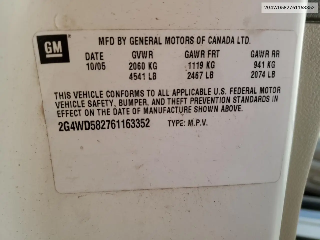 2006 Buick Lacrosse Cxl VIN: 2G4WD582761163352 Lot: 55427545