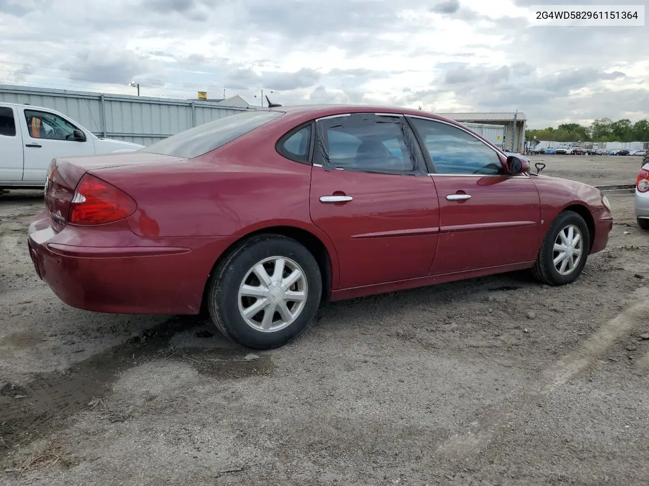 2006 Buick Lacrosse Cxl VIN: 2G4WD582961151364 Lot: 56652225