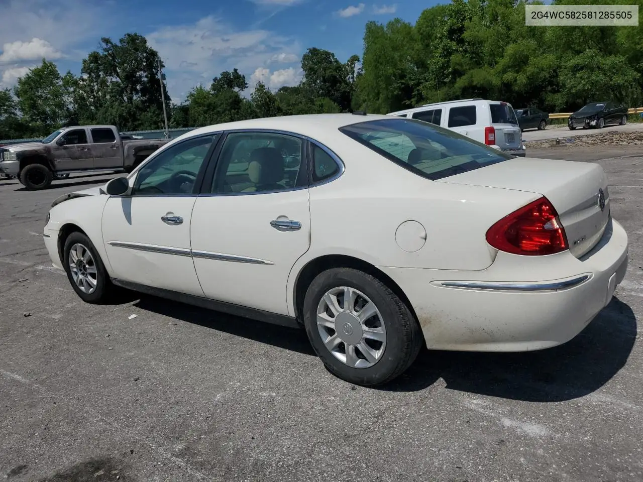 2008 Buick Lacrosse Cx VIN: 2G4WC582581285505 Lot: 62123475