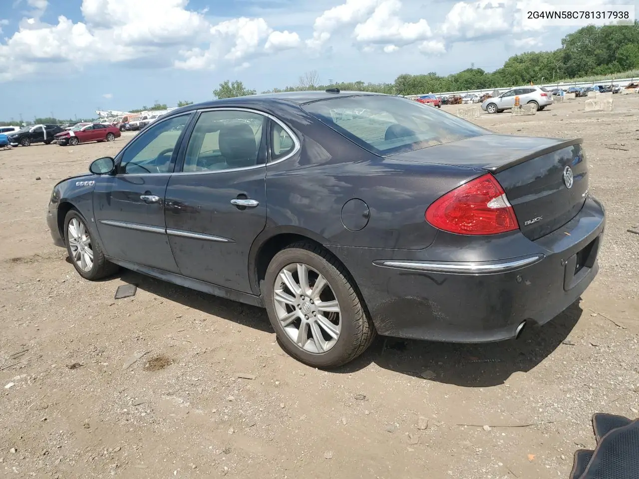 2008 Buick Lacrosse Super Series VIN: 2G4WN58C781317938 Lot: 62757355