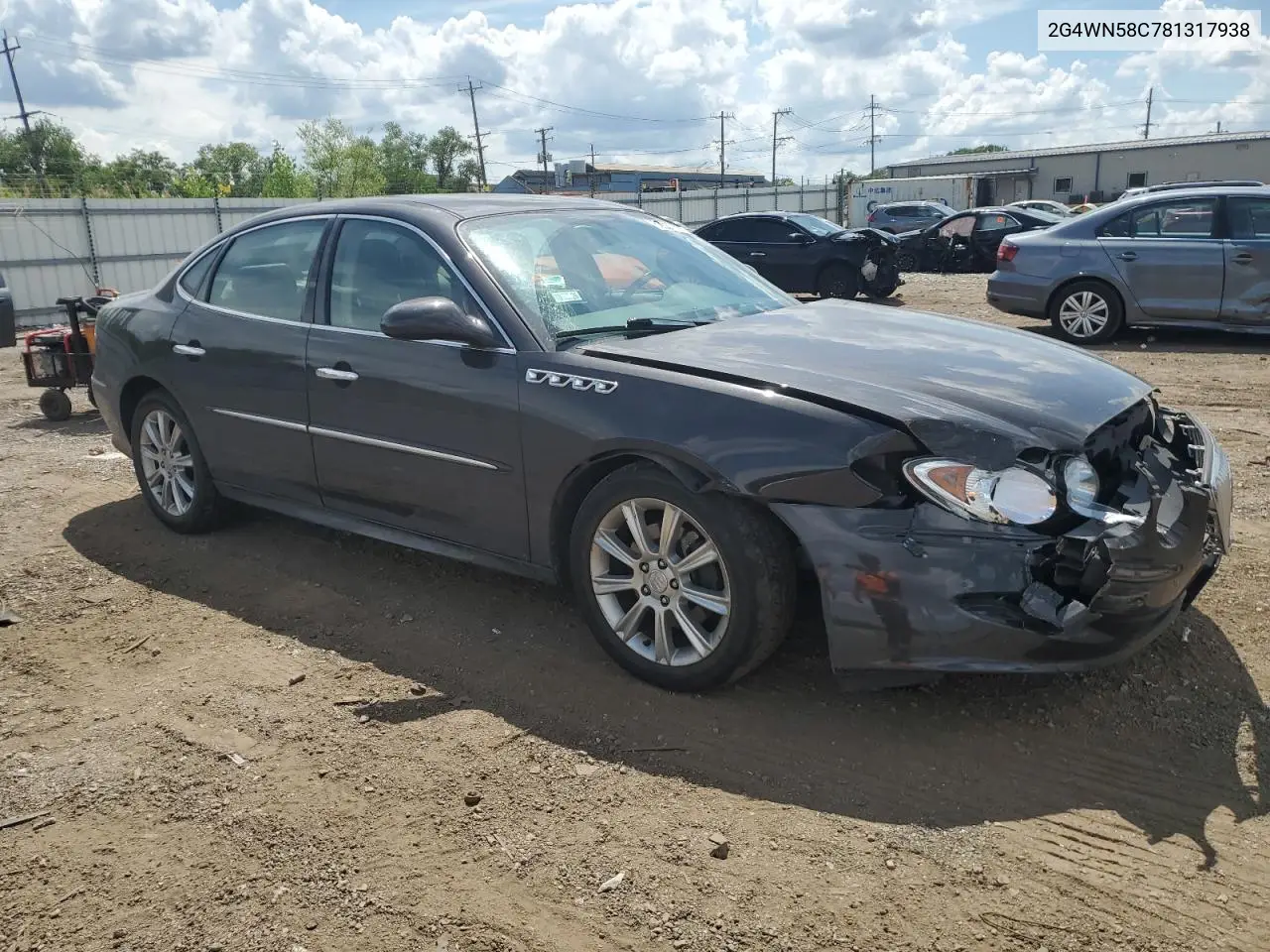 2008 Buick Lacrosse Super Series VIN: 2G4WN58C781317938 Lot: 62757355