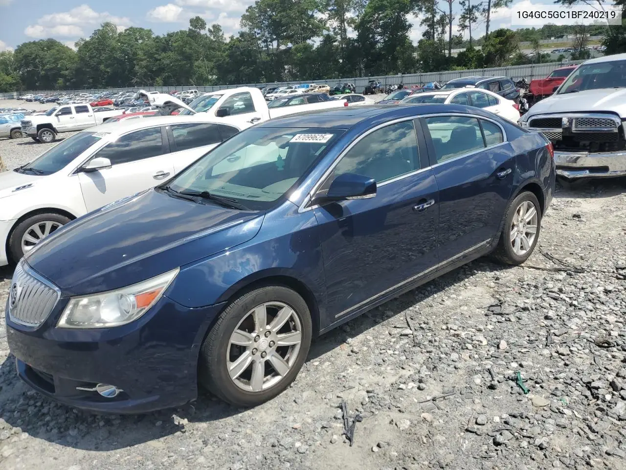 2011 Buick Lacrosse Cxl VIN: 1G4GC5GC1BF240219 Lot: 57099625