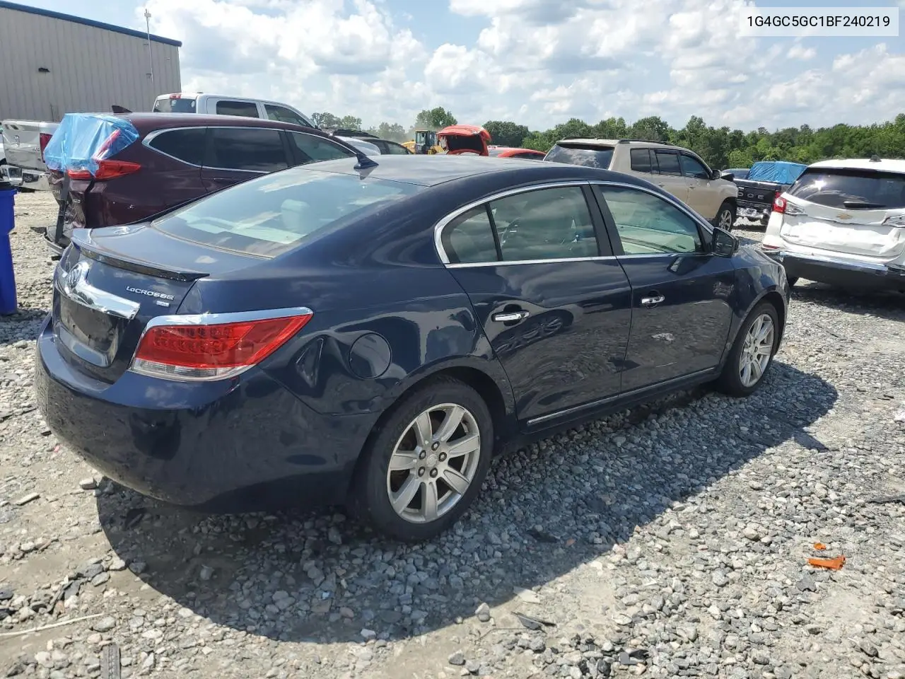 2011 Buick Lacrosse Cxl VIN: 1G4GC5GC1BF240219 Lot: 57099625