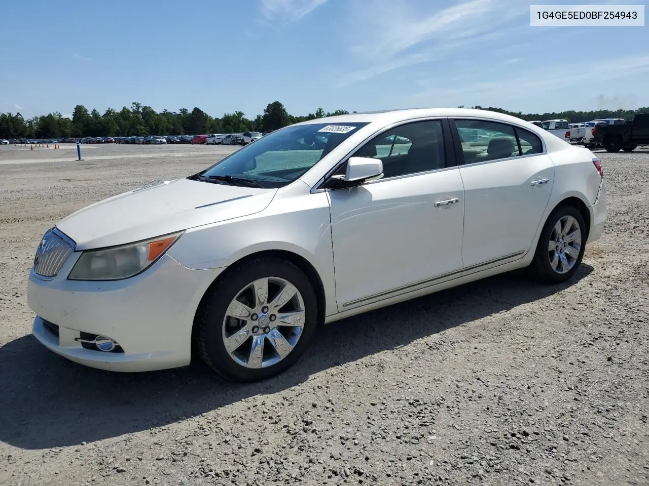 1G4GE5ED0BF254943 2011 Buick Lacrosse Cxs