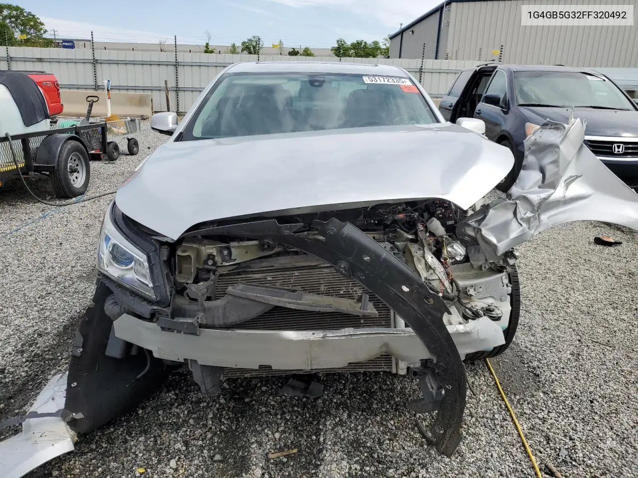 2015 Buick Lacrosse VIN: 1G4GB5G32FF320492 Lot: 53172335