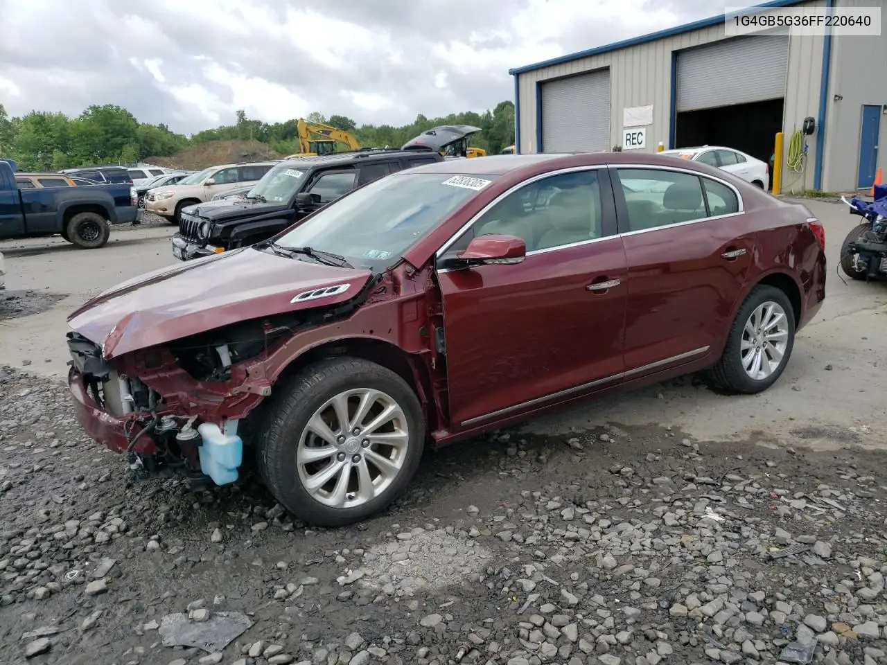 2015 Buick Lacrosse VIN: 1G4GB5G36FF220640 Lot: 62836305