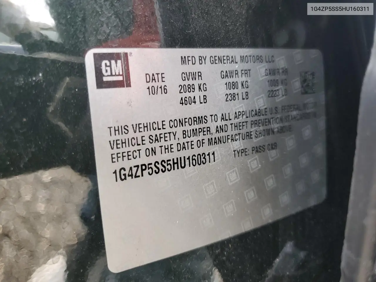 2017 Buick Lacrosse Essence VIN: 1G4ZP5SS5HU160311 Lot: 60472125