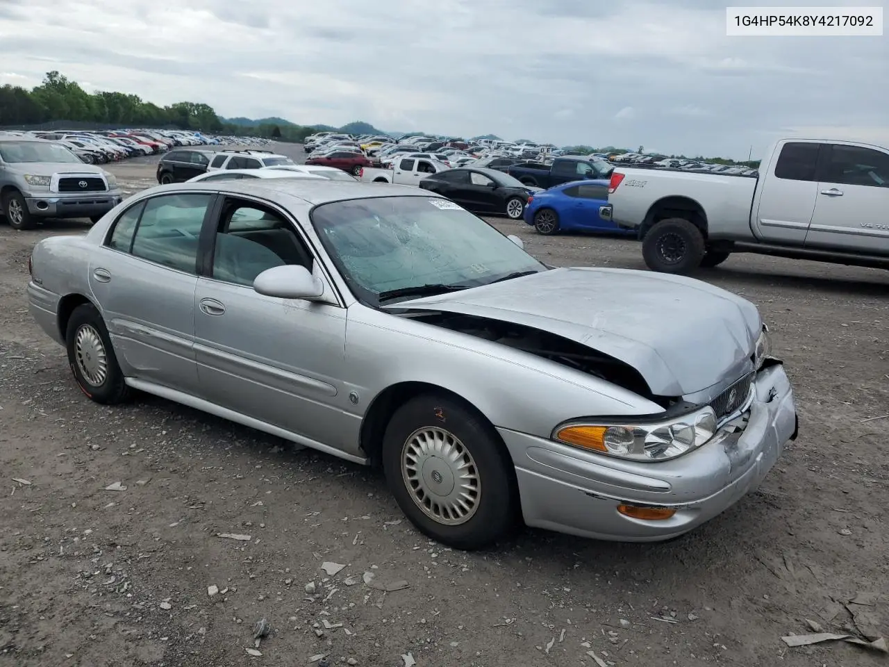 2000 Buick Lesabre Custom VIN: 1G4HP54K8Y4217092 Lot: 54354775
