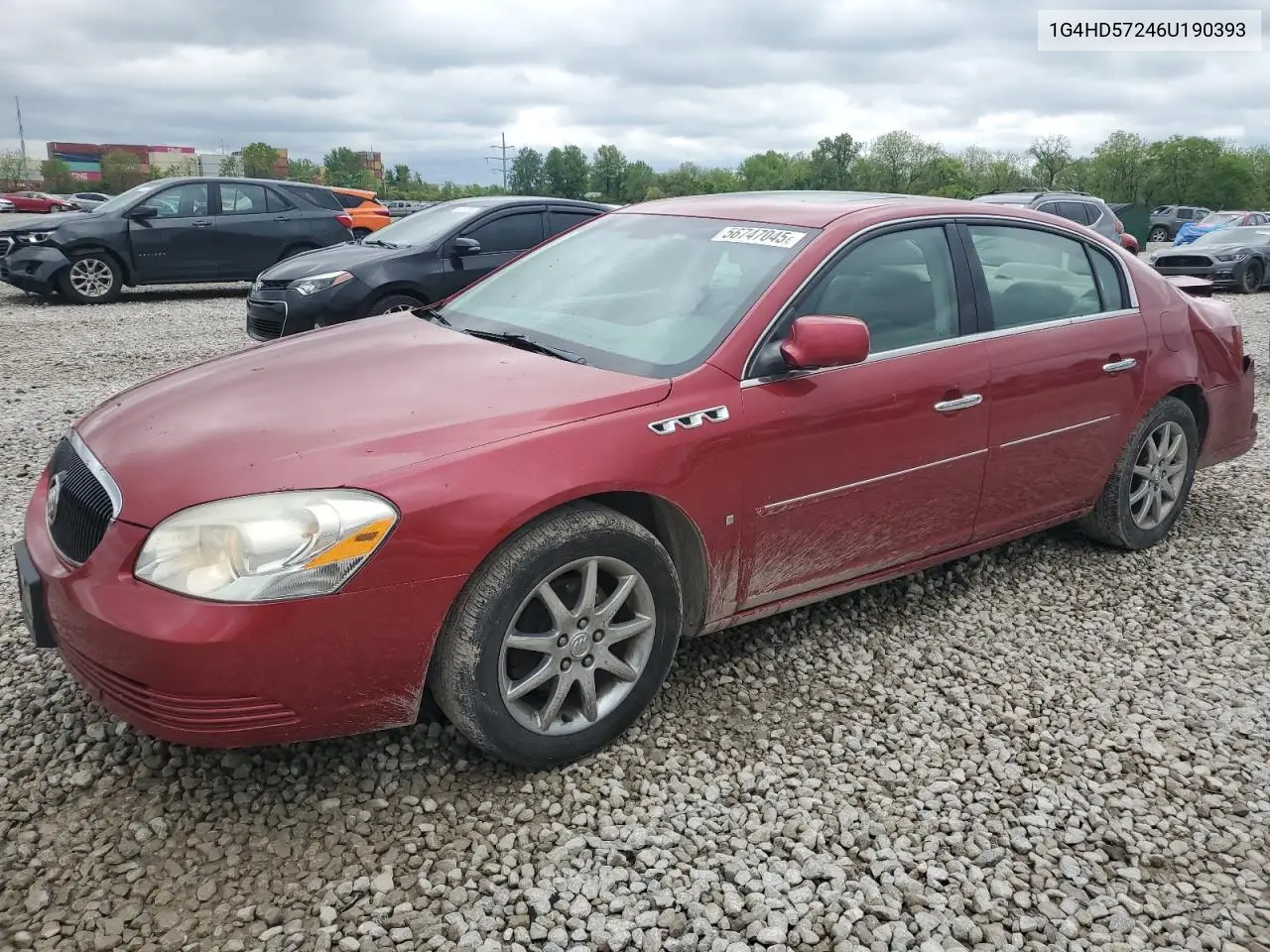 2006 Buick Lucerne Cxl VIN: 1G4HD57246U190393 Lot: 56747045