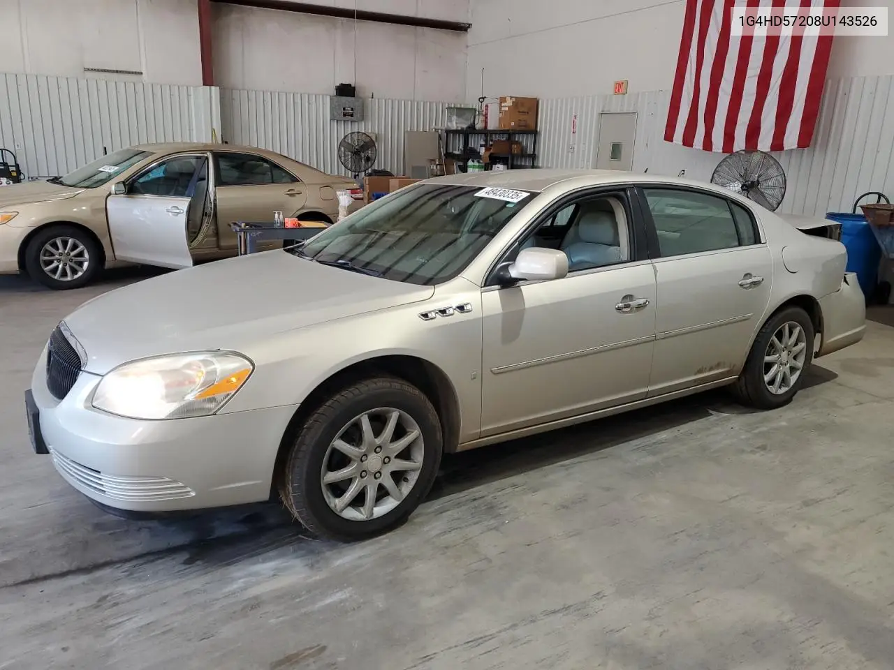 2008 Buick Lucerne Cxl VIN: 1G4HD57208U143526 Lot: 48430335