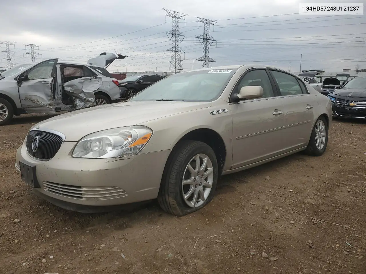 2008 Buick Lucerne Cxl VIN: 1G4HD57248U121237 Lot: 53675285