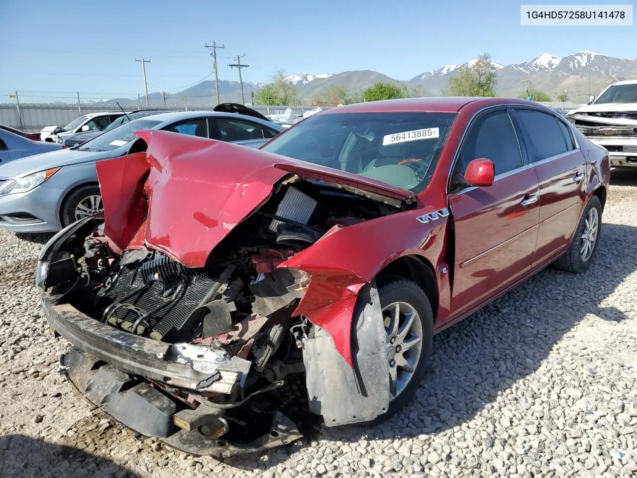 2008 Buick Lucerne Cxl VIN: 1G4HD57258U141478 Lot: 56413885