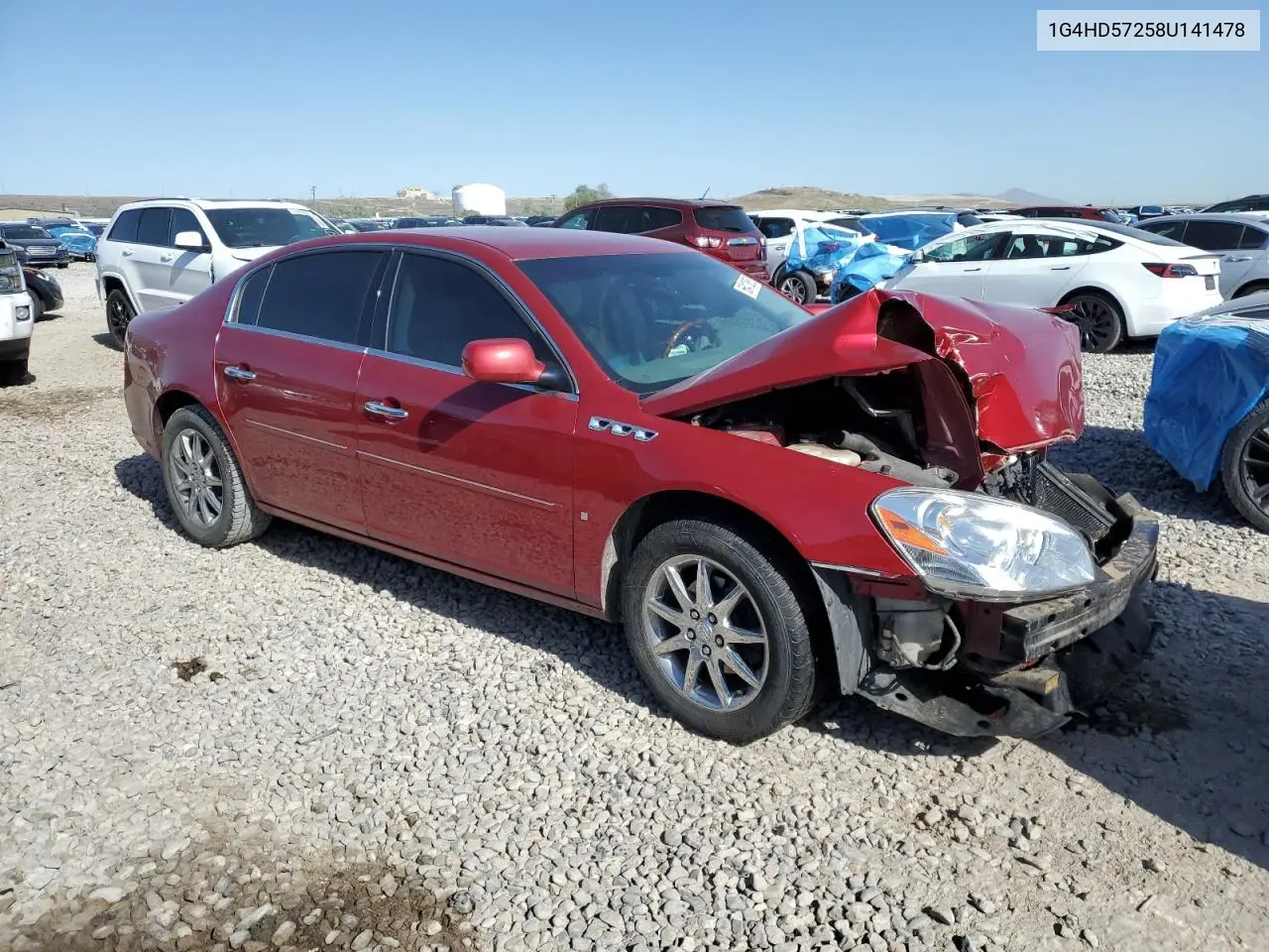 2008 Buick Lucerne Cxl VIN: 1G4HD57258U141478 Lot: 56413885