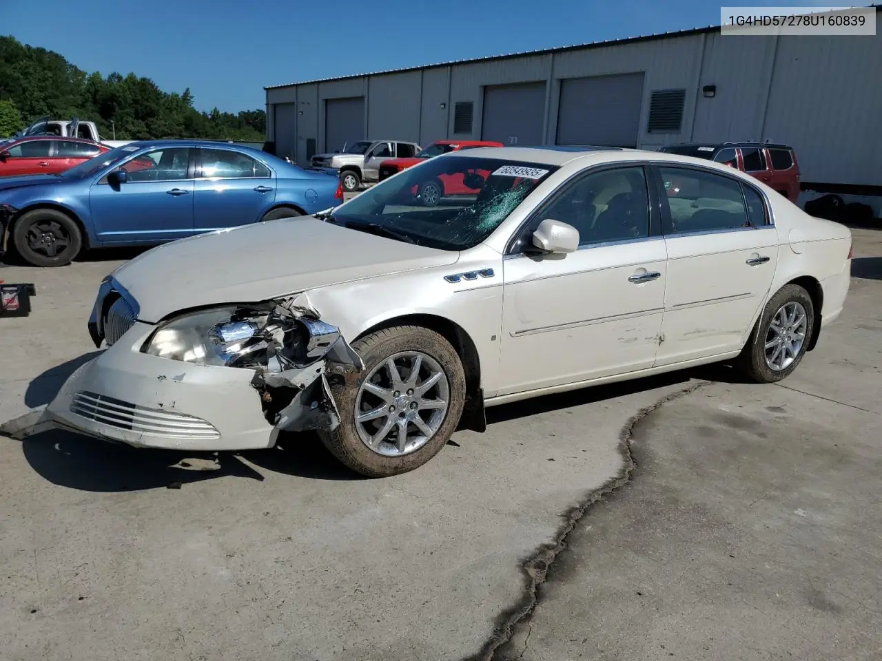 2008 Buick Lucerne Cxl VIN: 1G4HD57278U160839 Lot: 60549935