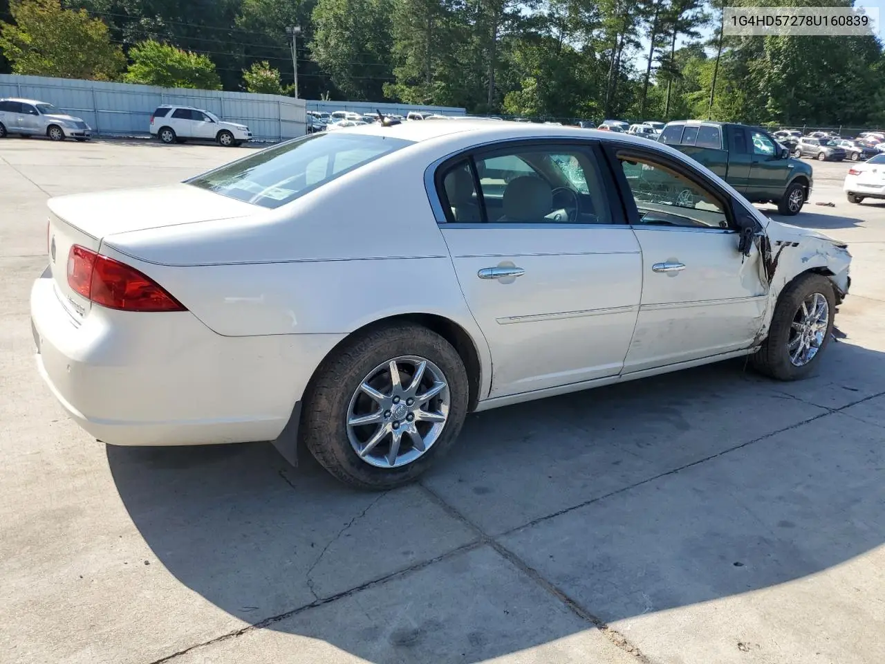 2008 Buick Lucerne Cxl VIN: 1G4HD57278U160839 Lot: 60549935