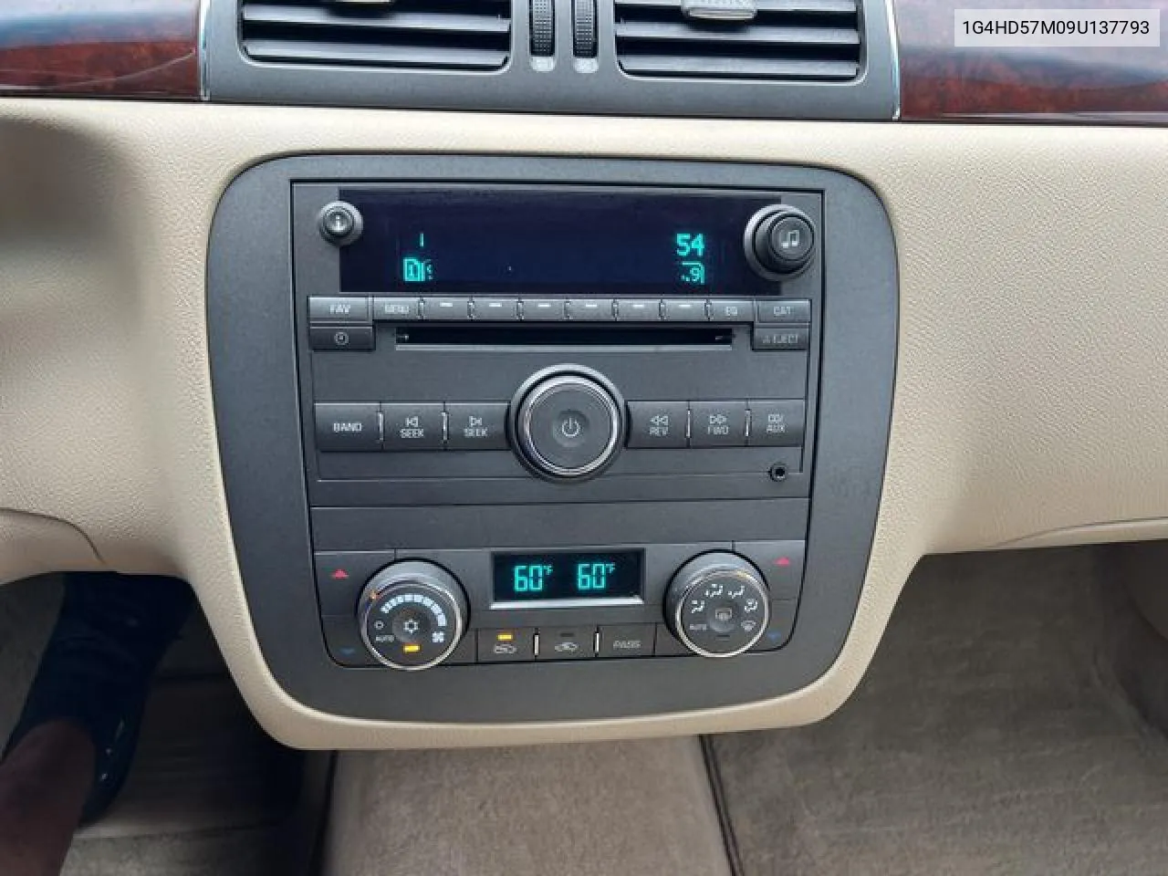 2009 Buick Lucerne Cxl VIN: 1G4HD57M09U137793 Lot: 60041492