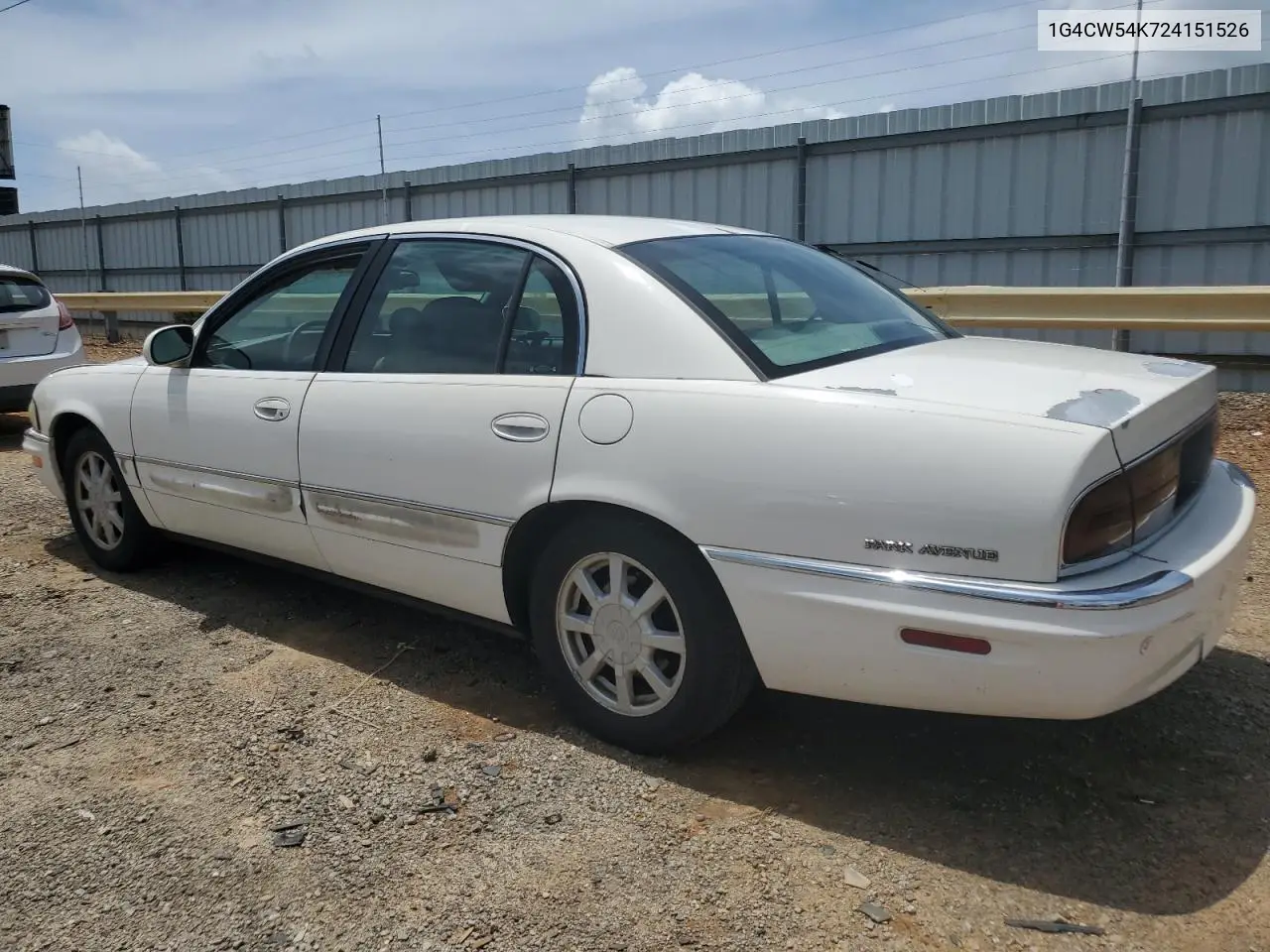 2002 Buick Park Avenue VIN: 1G4CW54K724151526 Lot: 61550275