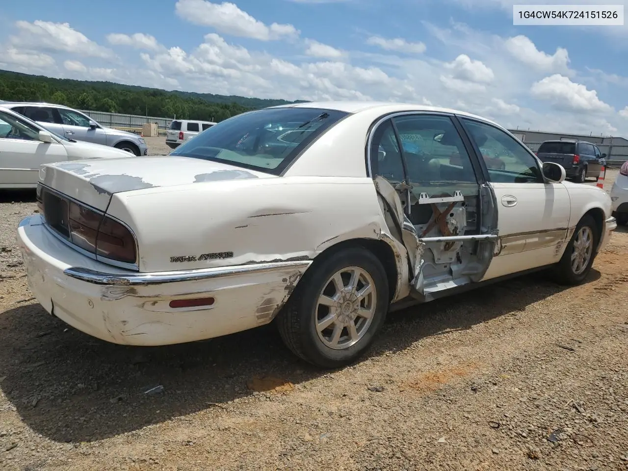 2002 Buick Park Avenue VIN: 1G4CW54K724151526 Lot: 61550275