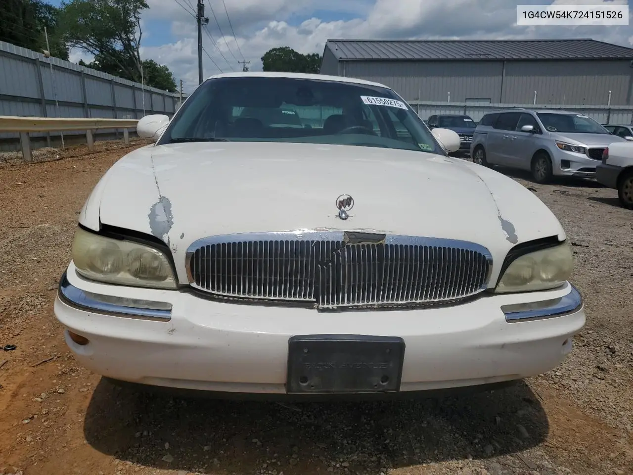 2002 Buick Park Avenue VIN: 1G4CW54K724151526 Lot: 61550275