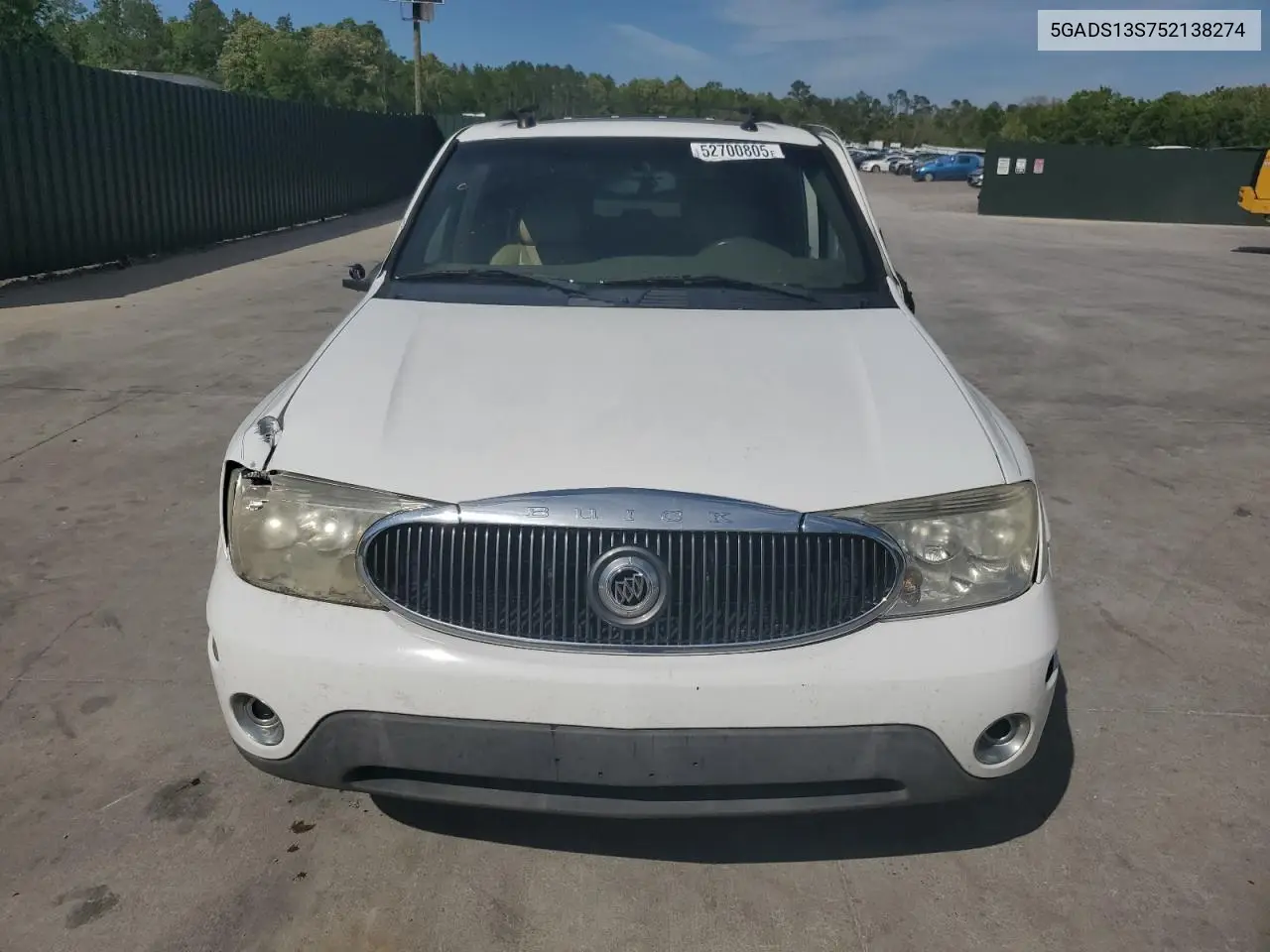 2005 Buick Rainier Cxl VIN: 5GADS13S752138274 Lot: 52700805