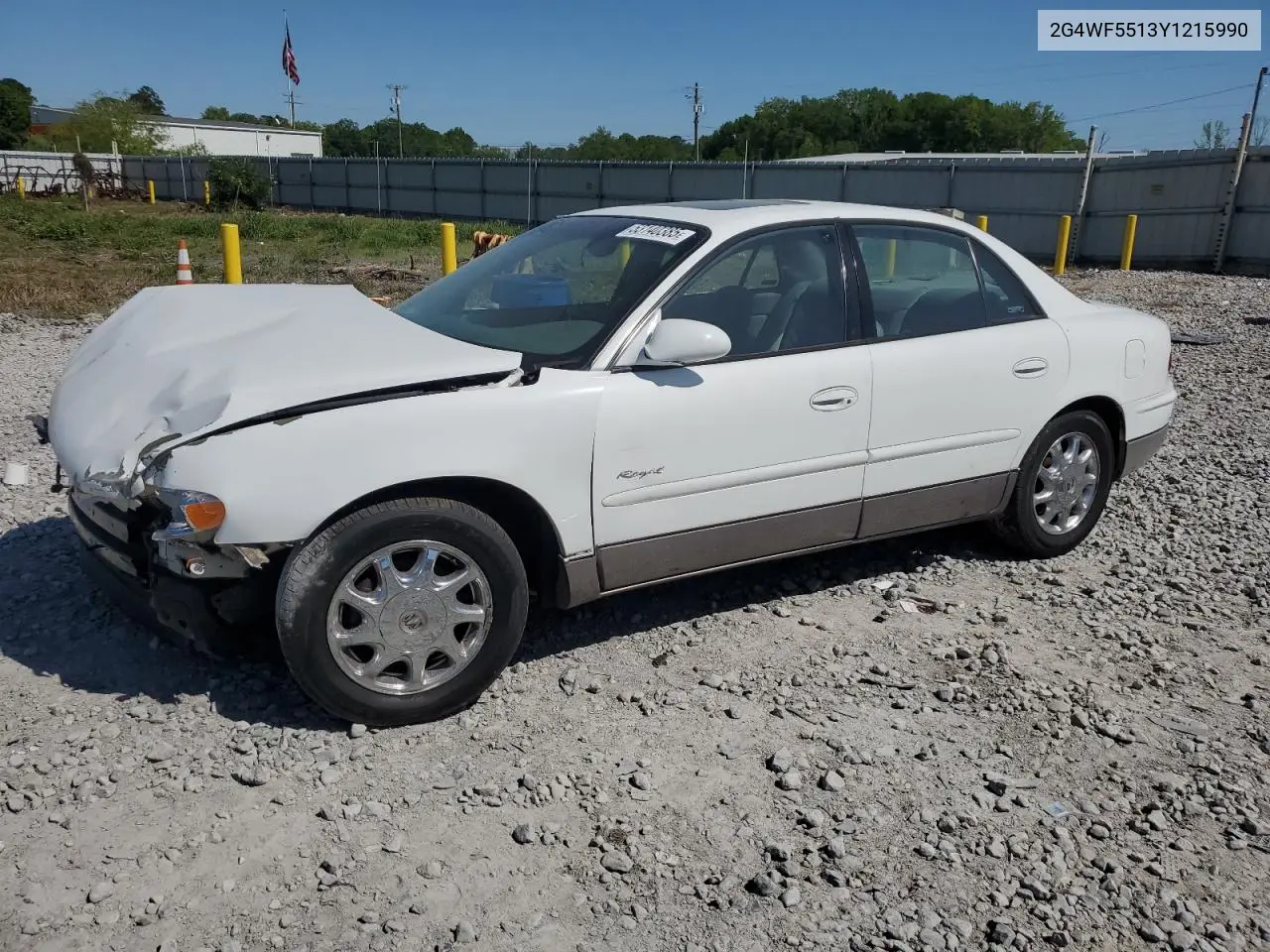 2000 Buick Regal Gs VIN: 2G4WF5513Y1215990 Lot: 53140385