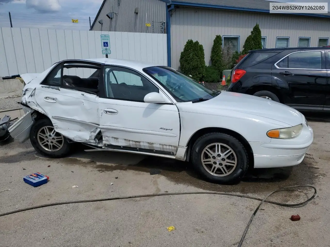 2000 Buick Regal Ls VIN: 2G4WB52K0Y1262080 Lot: 58785605