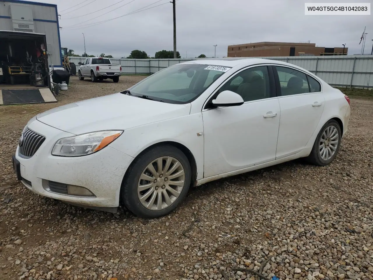 2011 Buick Regal Cxl VIN: W04GT5GC4B1042083 Lot: 61973375