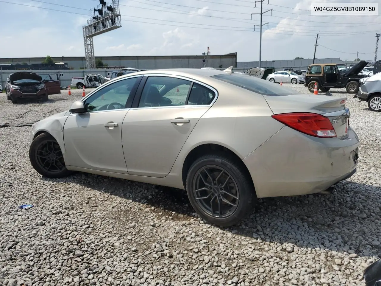 2011 Buick Regal Cxl VIN: W04GZ5GV8B1089150 Lot: 63451765