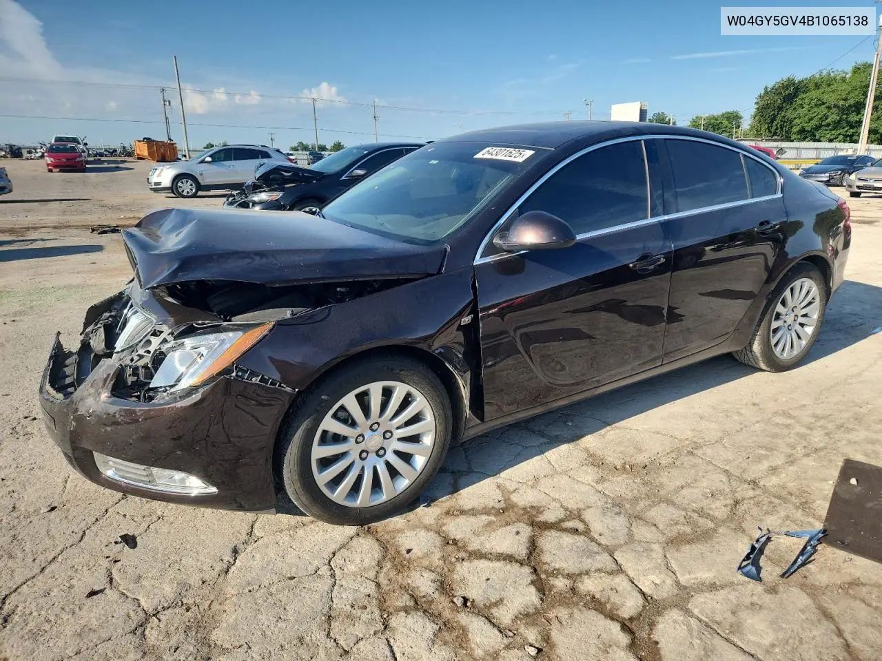 2011 Buick Regal Cxl VIN: W04GY5GV4B1065138 Lot: 64301625