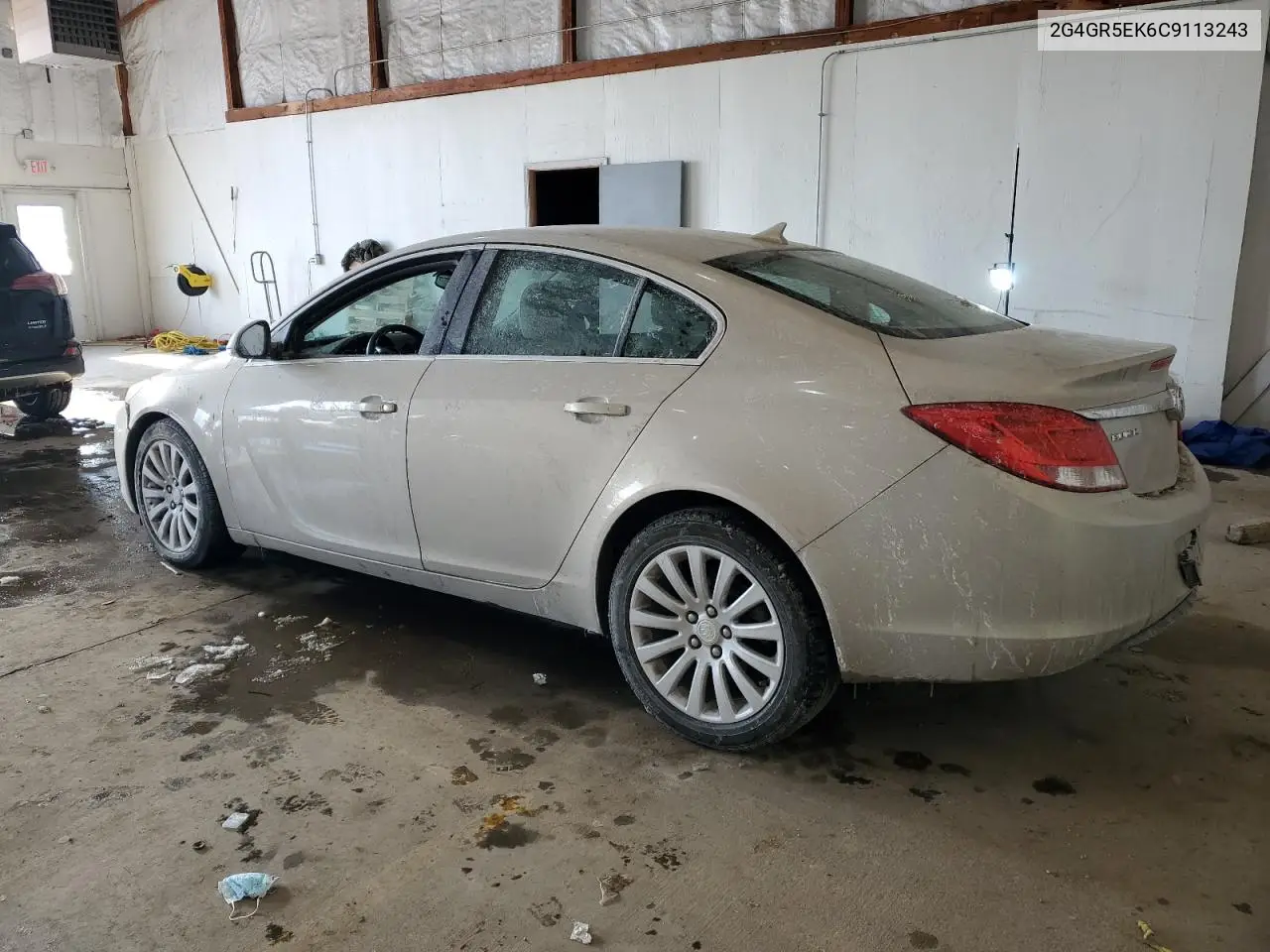 2012 Buick Regal VIN: 2G4GR5EK6C9113243 Lot: 46186935