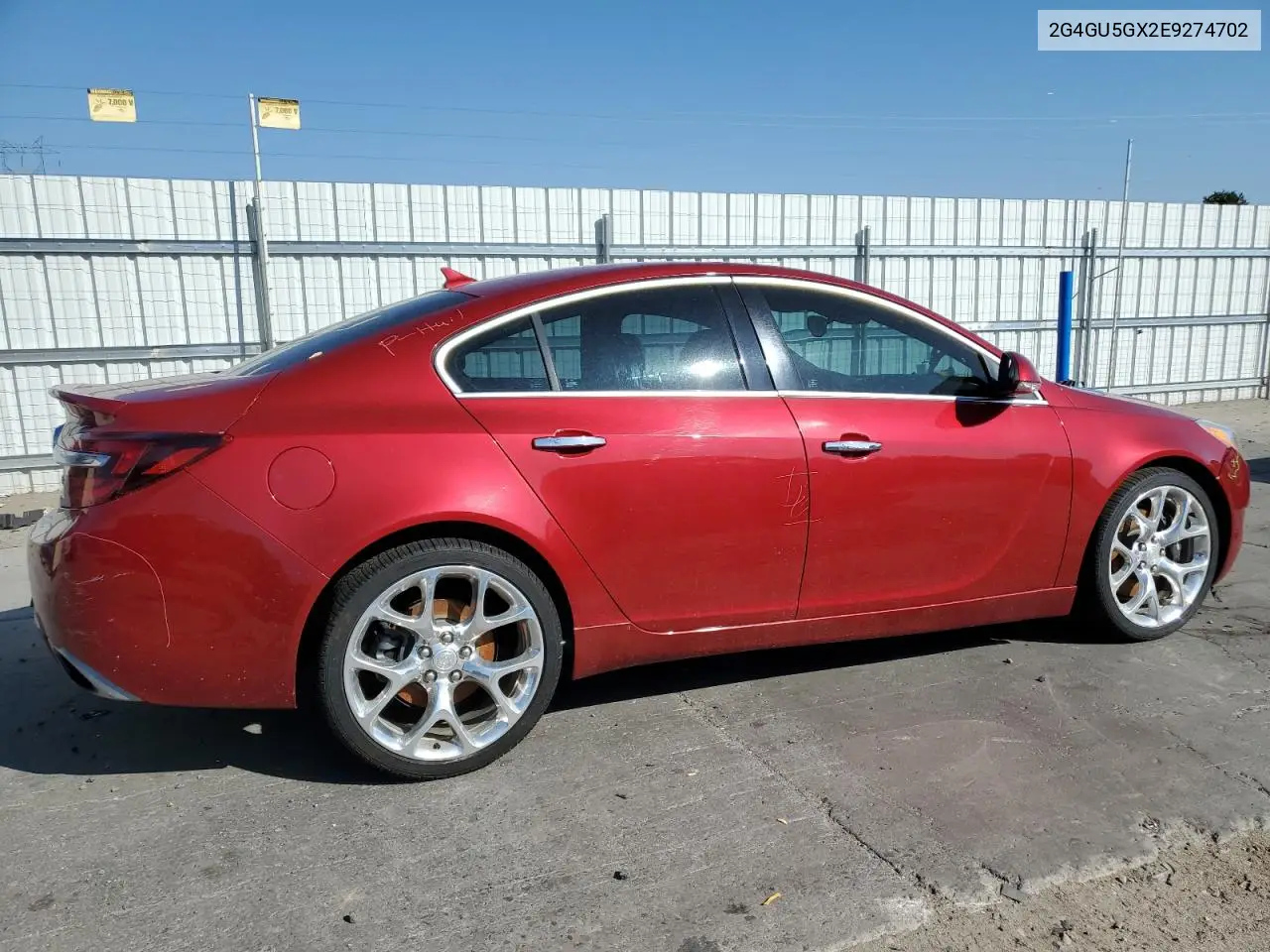 2014 Buick Regal Gs VIN: 2G4GU5GX2E9274702 Lot: 62885135