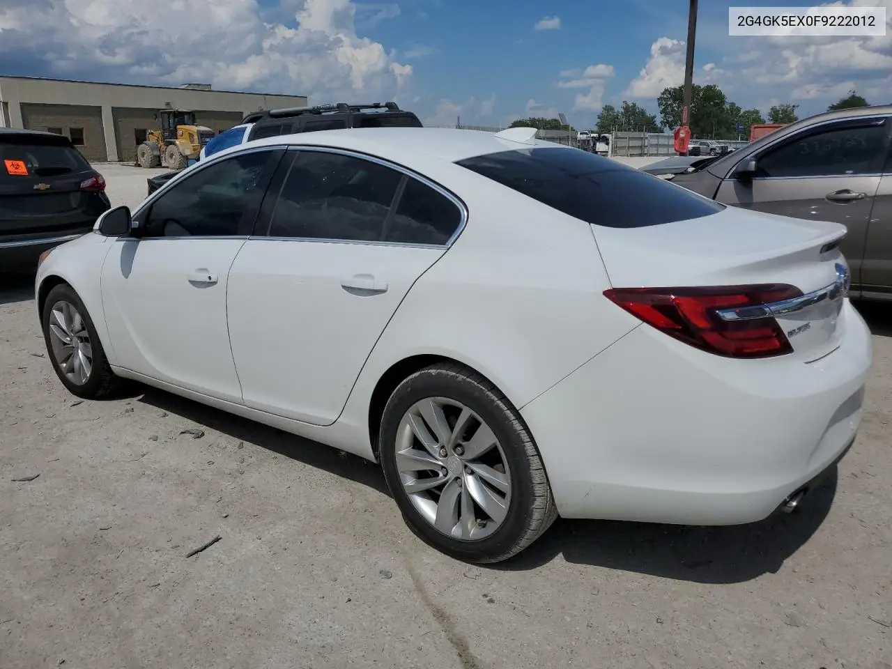 2015 Buick Regal VIN: 2G4GK5EX0F9222012 Lot: 62541365