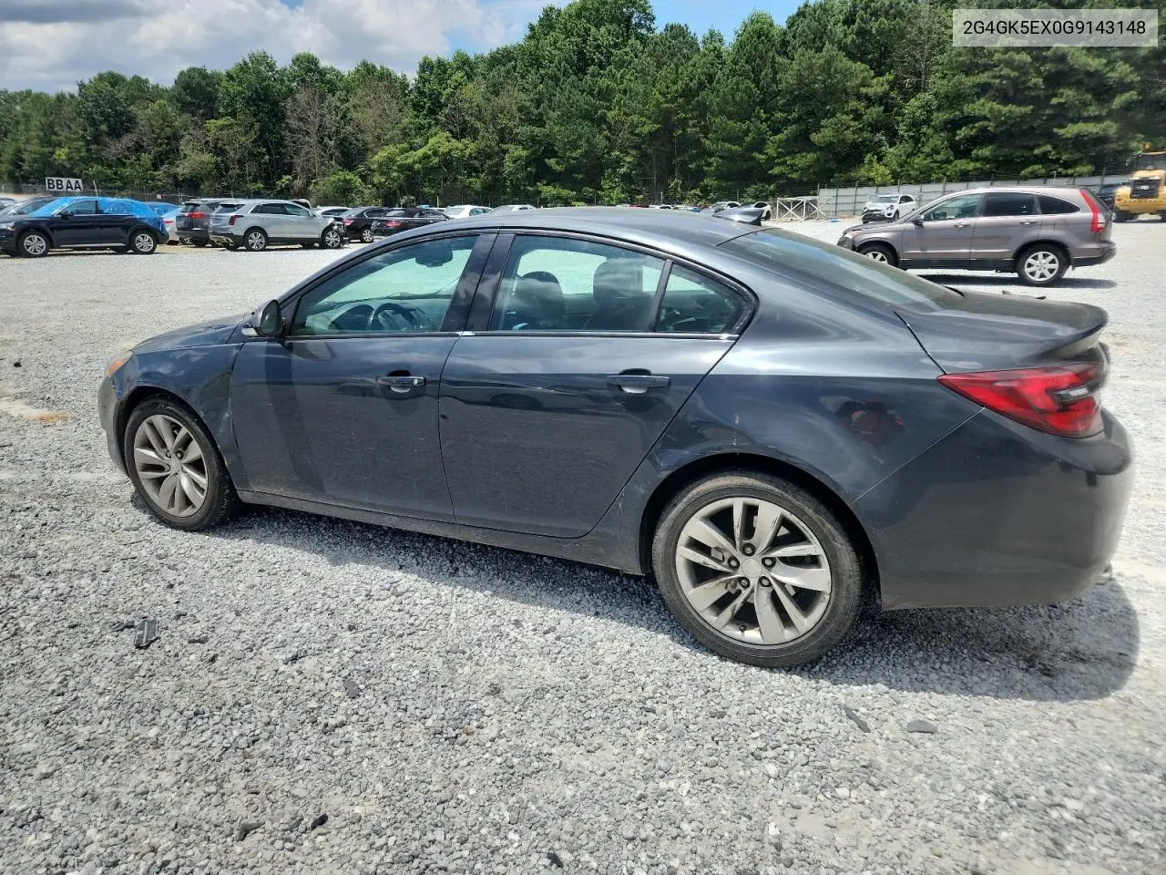 2016 Buick Regal VIN: 2G4GK5EX0G9143148 Lot: 63232055